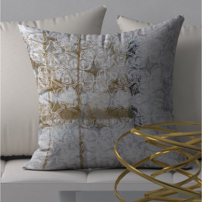 Unbeatable Approval Modern Contemporary Decorative Throw Pillow, 24" H x 24" W