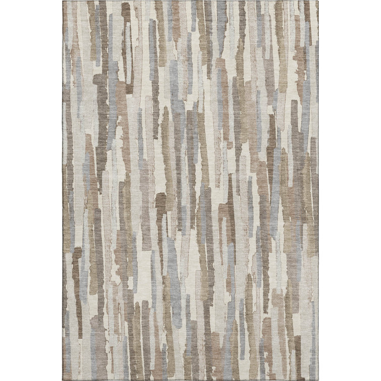 Premium Machine Washable Elize AMF1314 Stripes Rug