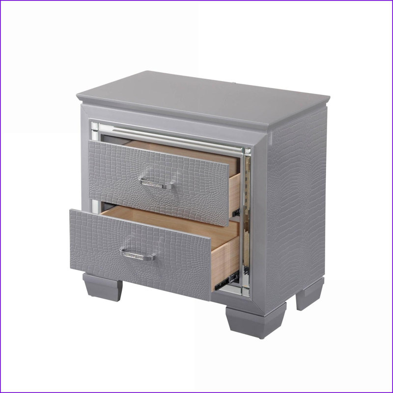 Table de chevet 2 tiroirs Modern Glam