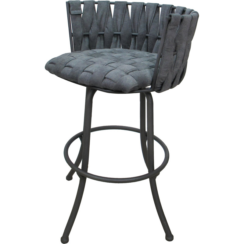 Comptoir, bar et tabouret très grand Leavittsburg, Gris, Gris, Très grand (siège d'une hauteur de 34 po)