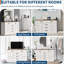 Meuble télé avec 9 tiroirs, grande armoire de rangement, commode longue avec prise de courant, commode large pour chambre à coucher, salon-500098784