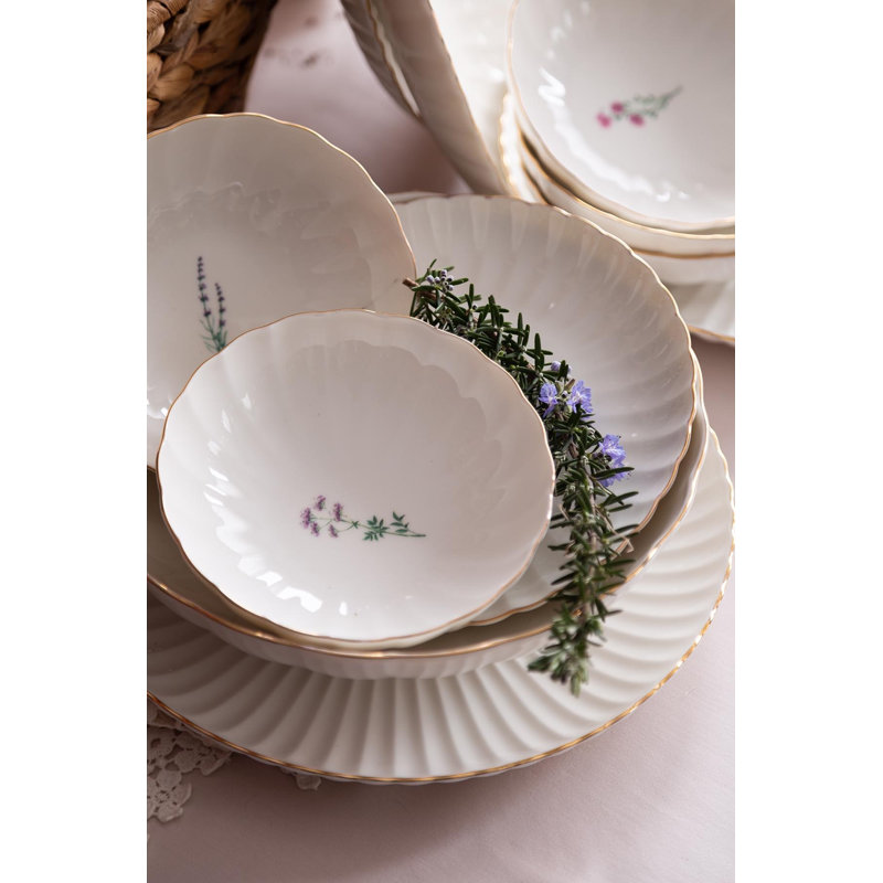 Latitude Run Annslie 100% PORCELAIN Salad Bowl