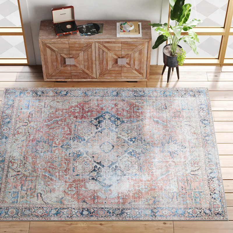 Tapis rouille antistatique Mistana Classen, Tapis de couloir 2 pi x 8 pi
