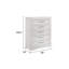 Commode 5 tiroirs en bois blanc