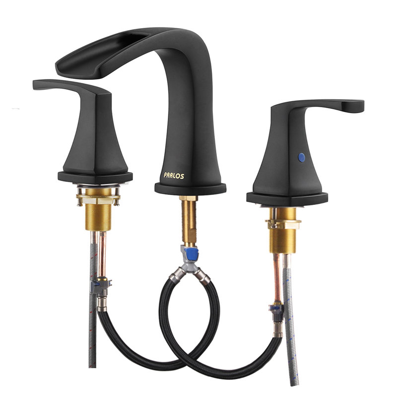 Doris 2-Handle Widespread Roman Tub Faucet, Matte Black