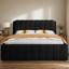 Lit plateforme confortable en mousse avec structure en panneau de fibres à densité moyenne, sans sommier, durable-231990676-231990674
