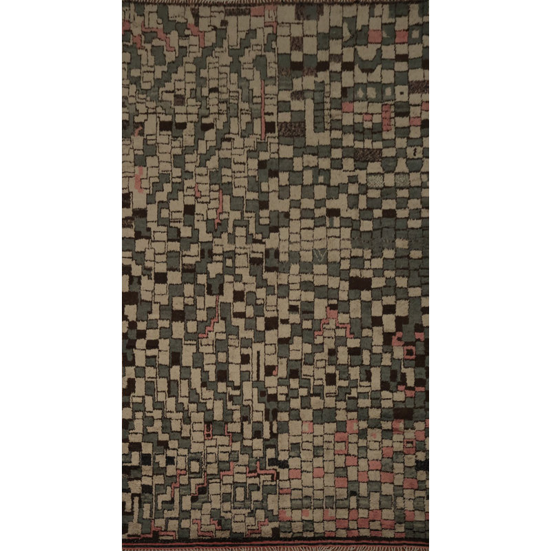 Tapis marocain en peluche 11 x 19 Pixelated