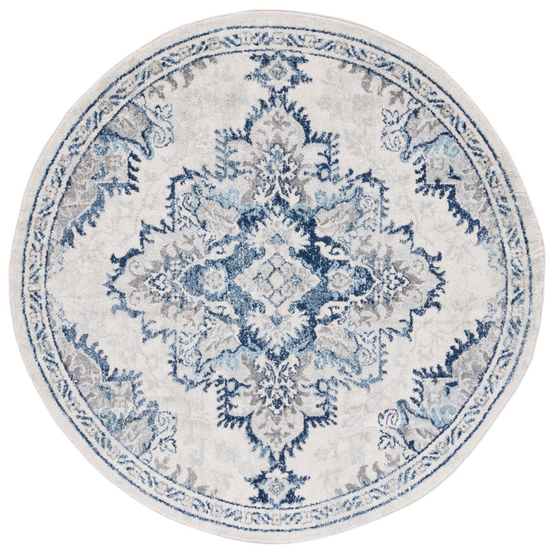 Tulum Performance Oriental Rug, Round 6'7"