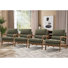 Fauteuil d'appoint rembourré de 25,59 po de largeur avec pieds en bois massif (ensemble de 4)
