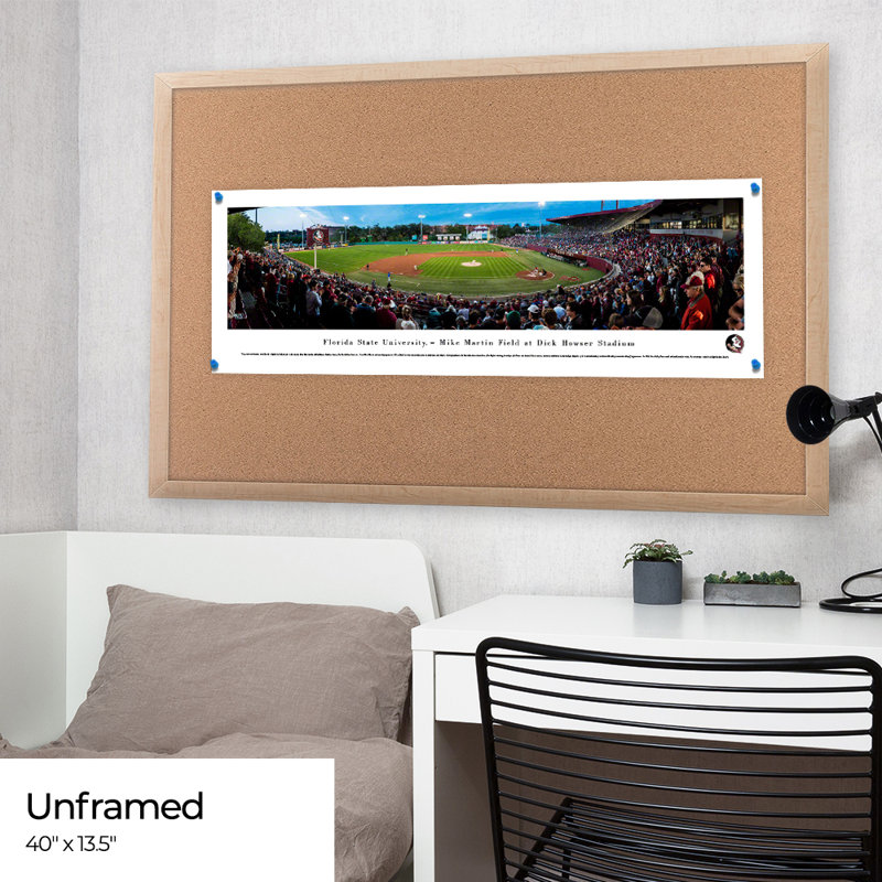 Florida State Baseball Panoramic Print, Unframed, 13.5" H x 40" W x 1.125" D