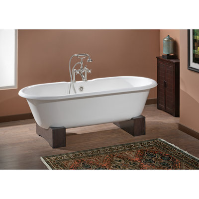 Baignoire de trempage autoportante en fonte 68 po. X 31 po. Crellen