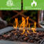Table de foyer d'extérieur au gaz 28 po, 50 000 BTU, couvercle inclus et similaire, pierre de lave, flamme réglable, pour patio de jardin