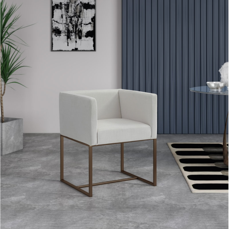 Rossella 18.8'' H Upholstered Armchair, White
