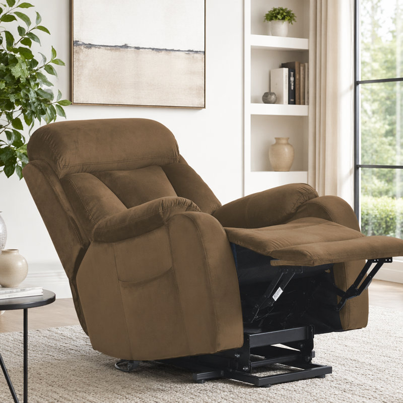 Fauteuil inclinable électrique Power Lift, Velvet, Brun