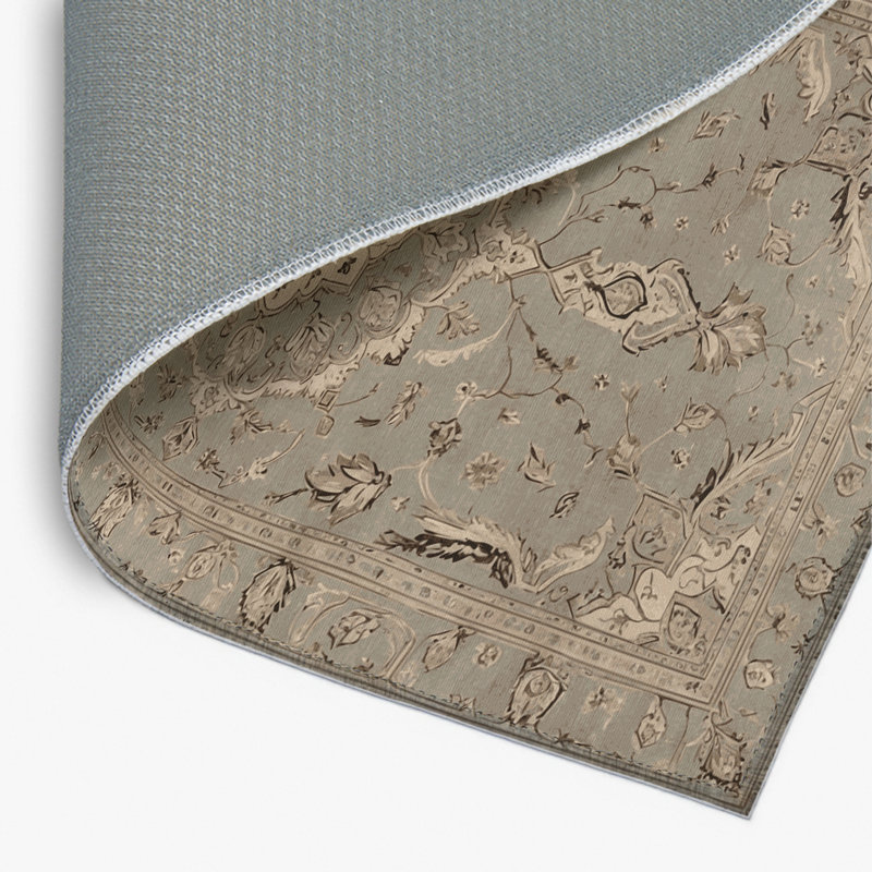 Tabriz Gray Indoor and Outdoor Area Rug, Rectangle 9' x 12'