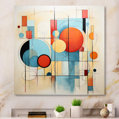 Colourful Mid Century Dynamic Duality I - Mid-Century Wall Decor