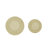 Oligert Golden Round Metal Hollow Side Table Set