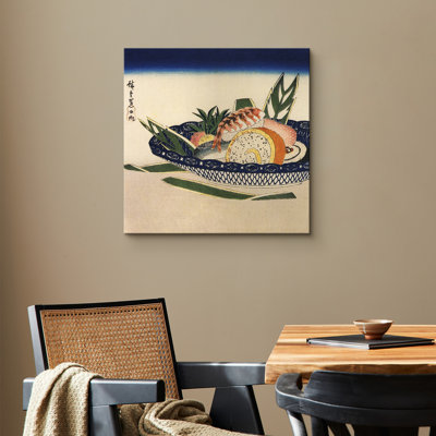 Œuvre d'art japonais de cuisine japonaise, cuisine asiatique, images de giclée sur toile encadrée