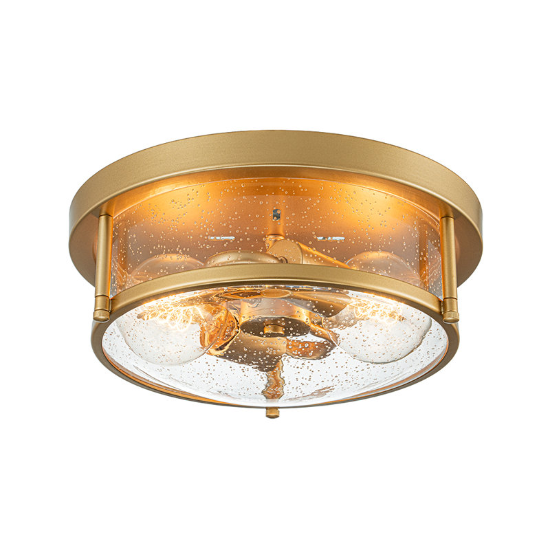 Plafonnier encastré 2 lumières Lampkins, Or