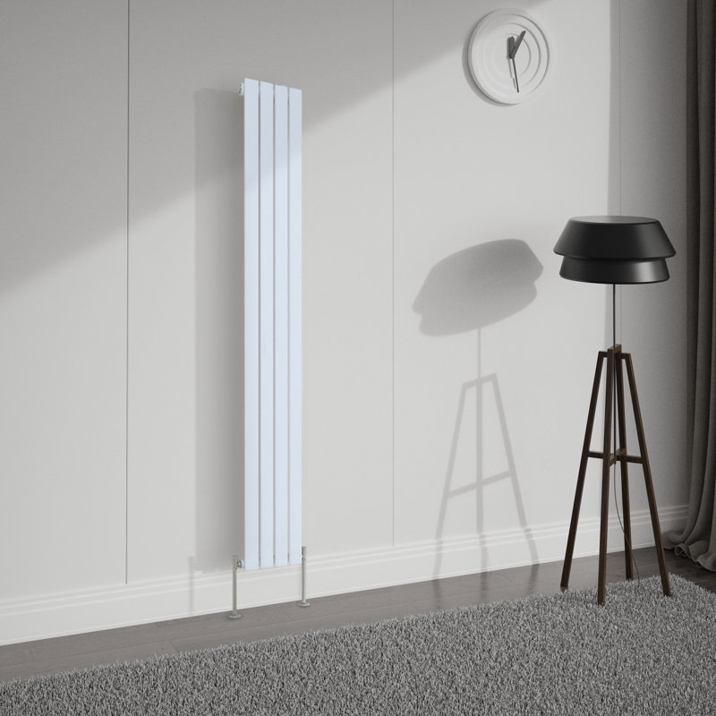 Shonnard Vertical Single Flat Panel Radiator, Gloss White, 180cm H x 27.2cm W