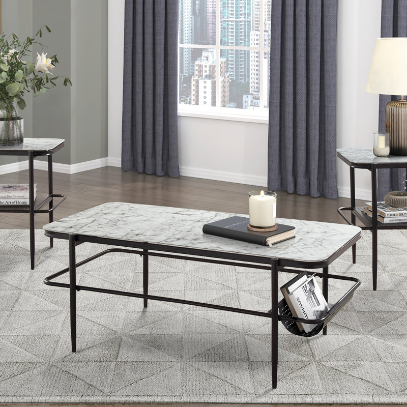 Ensemble de 3 tables d'appoint 3 pièces