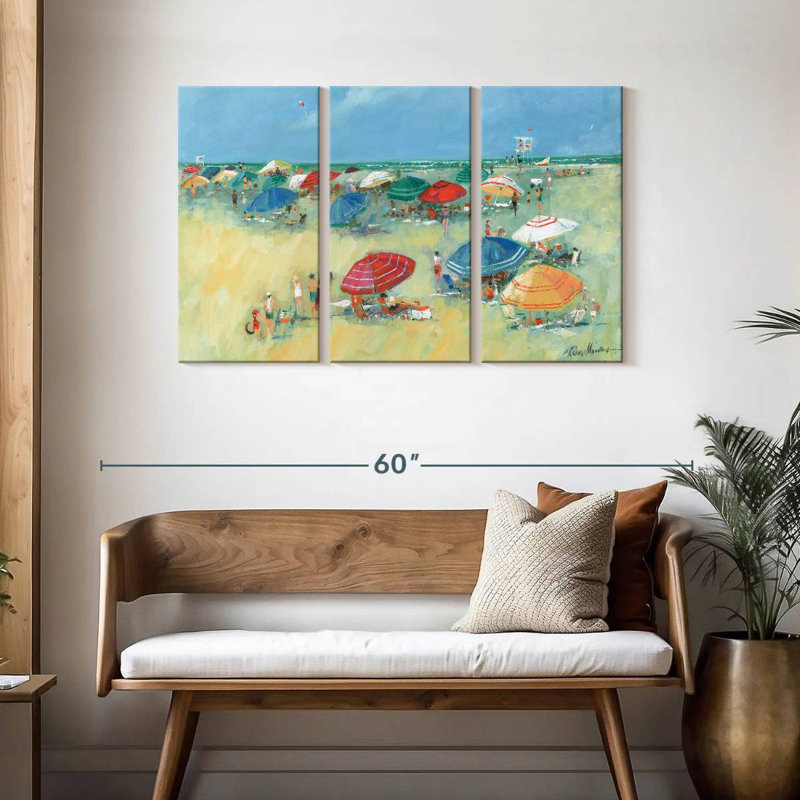 Gillard Umbrellas At The Shore I, 14" H x 23" W