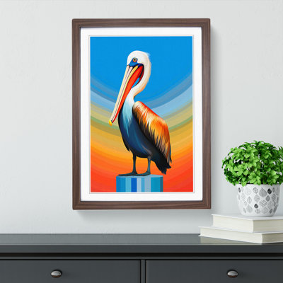 Pelican Op Art - Framed Print