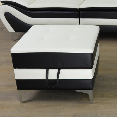 Emiliano Faux Leather Ottoman