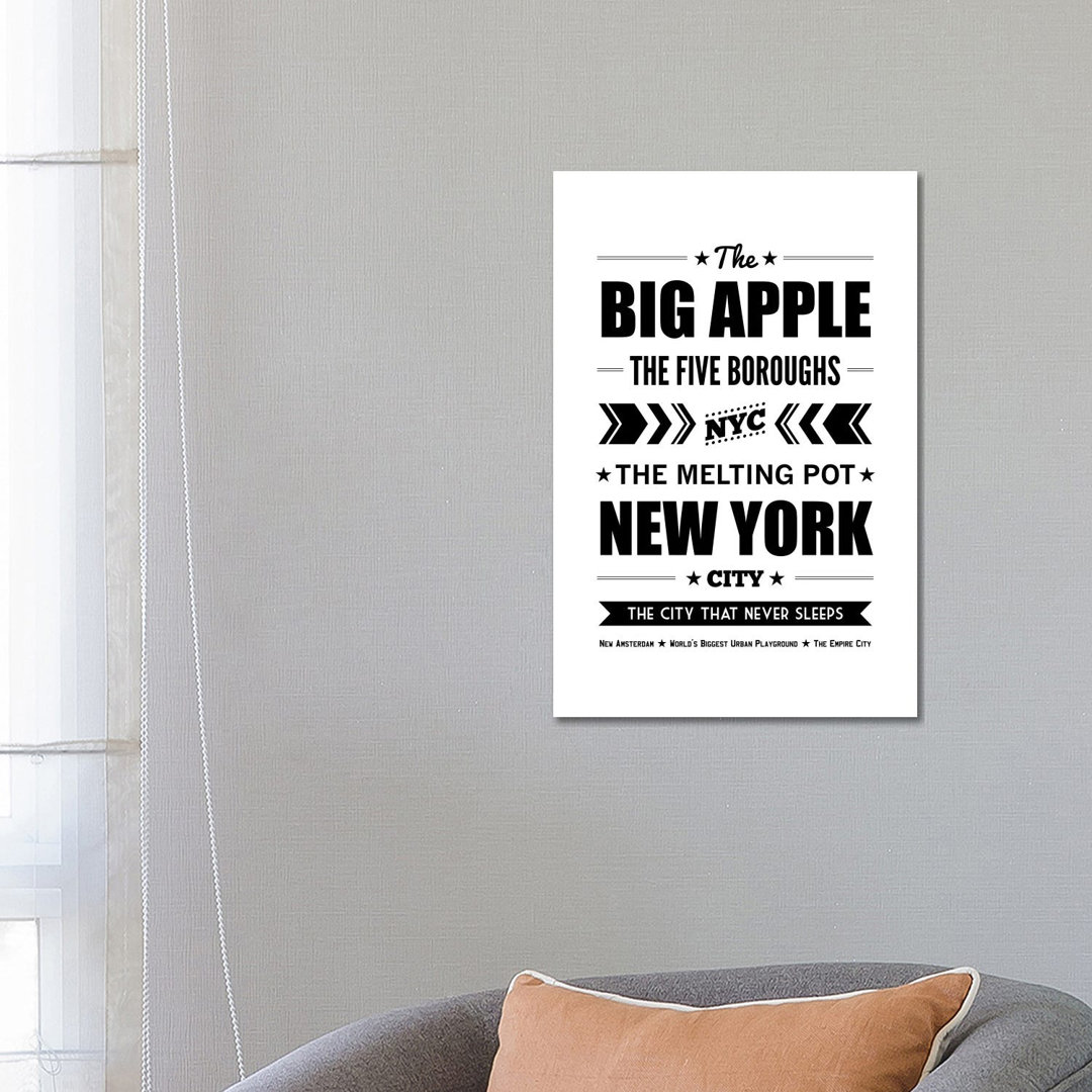 The Big Apple by Benton Park Prints - Wrapped Canvas Print