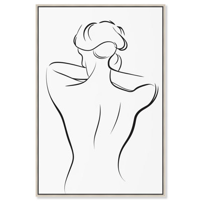 «Woman in Contour II», art mural minimaliste par Art Remedy