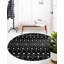 Tapis noir / blanc en polypropylène tissé à la machine Briehn-511081555