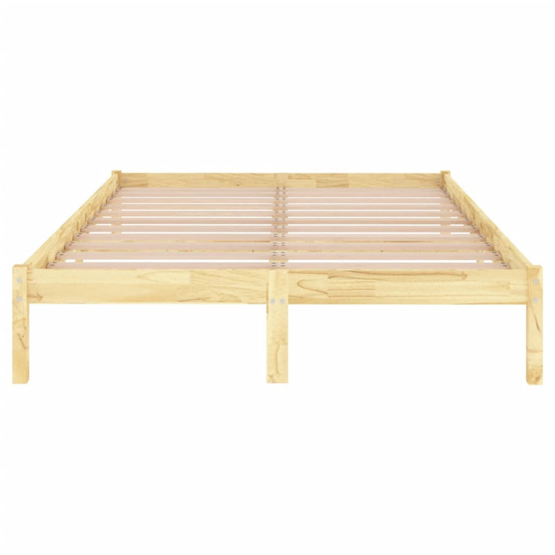 Bed Frame Solid Wood, natural, 135 x 190cm