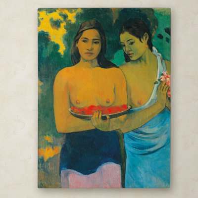 « two tahitian féminine 1899 », reproduction d’art sur toile tendue
