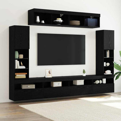 TV Wall Cabinet Set 6 Pcs 30.5 X 30 X 102 Cm