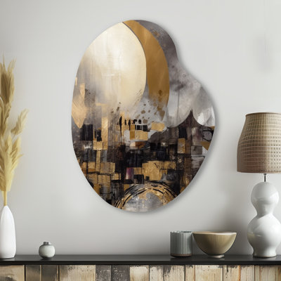 Fontaine - Landscape Modern Pear Shape Assymterical Metal Wall Art