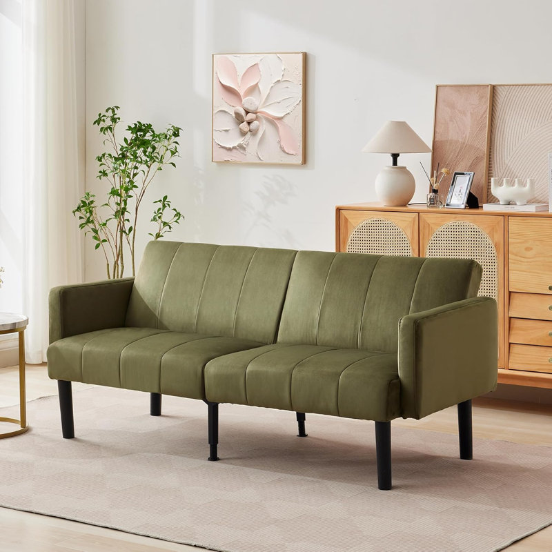 75.5” Double Sofa Bed, 3-Position Adjustable Recliner Sofa, Modern Recliner with Legs, Off-Floor Design for Easy Cleaning, Suitable for Living Room