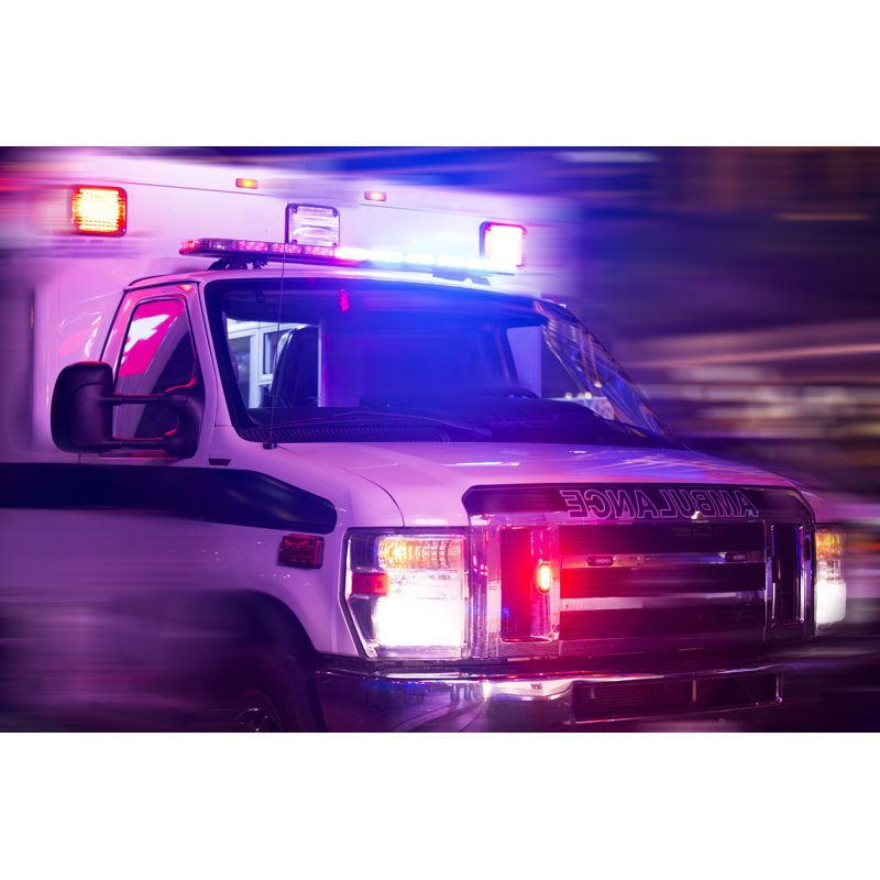 Ambulance - photographie sur toile tendue, H 8 po x l 12 po