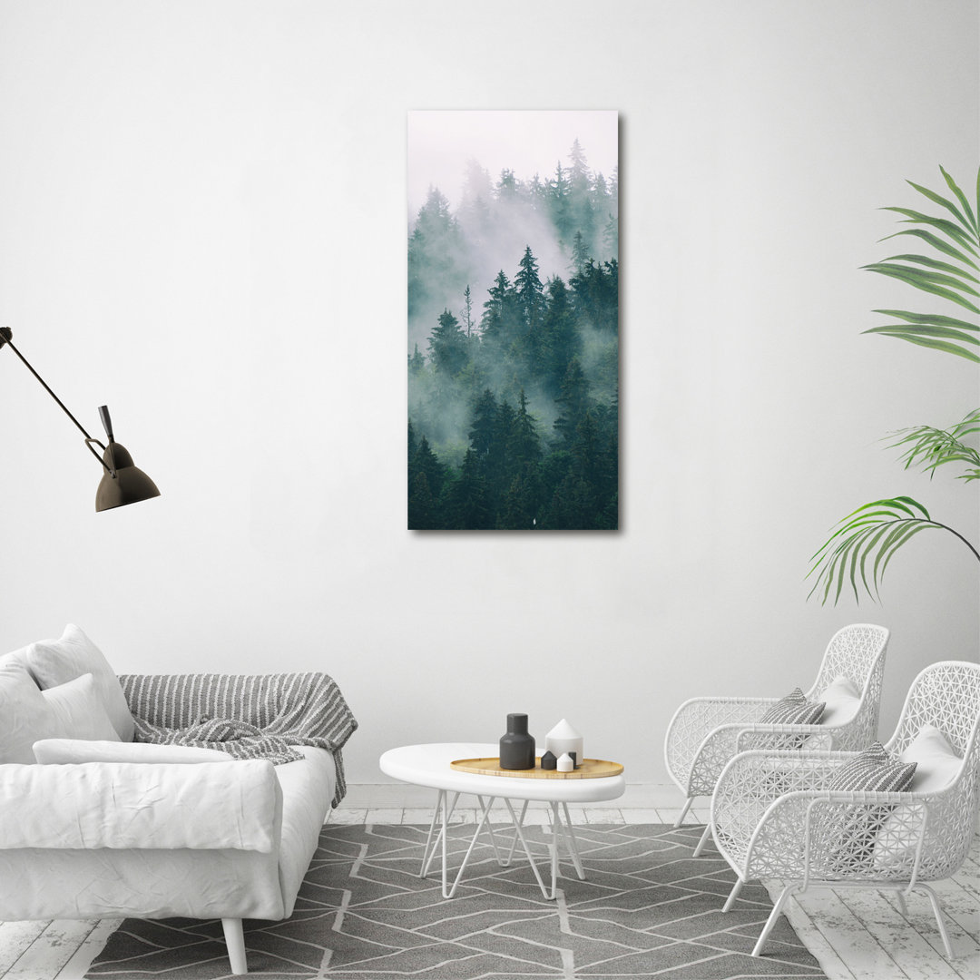 Nebel über dem Wald - Kunstdrucke auf Leinwand