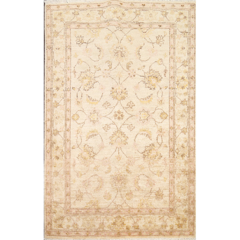 Tapis turc en laine Oushak noué à la main 3 x 4