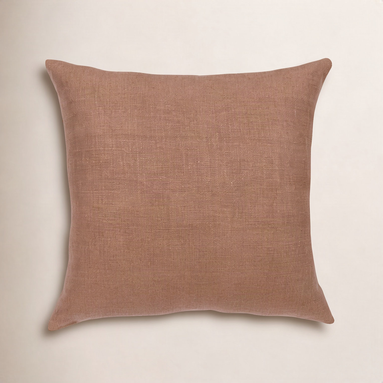 Elliotte 20" x 20" Linen Pillow Cover, Brown, Polyester