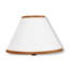 Lampe de table haute en céramique 13,5 po de forme football, abat-jour en lin