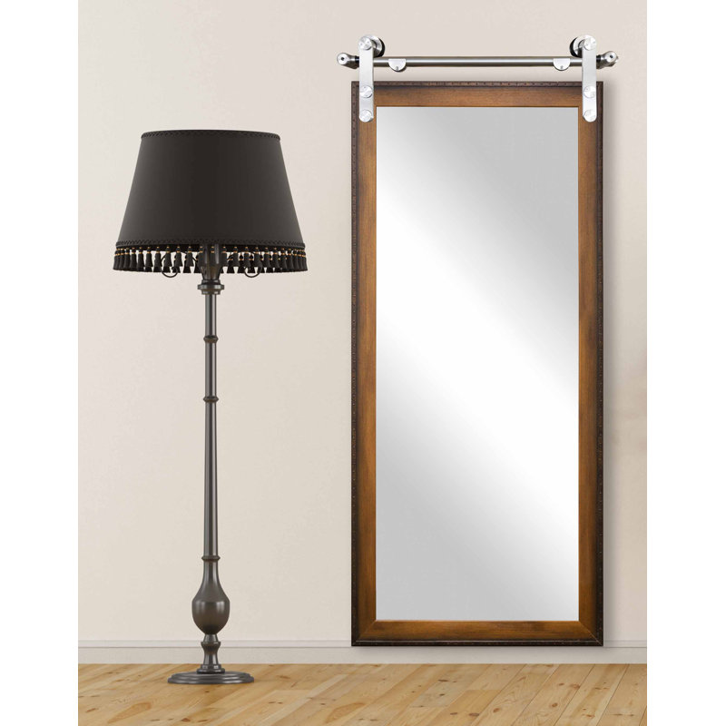 Miroir d'appoint / porte de grange en acier Rayne, H 70,50 po x l 31,50 po