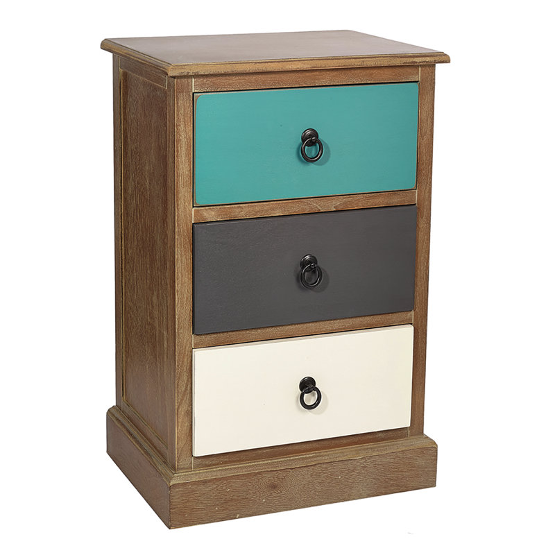 Cecelia 42cm W Solid Wood Bedside Table