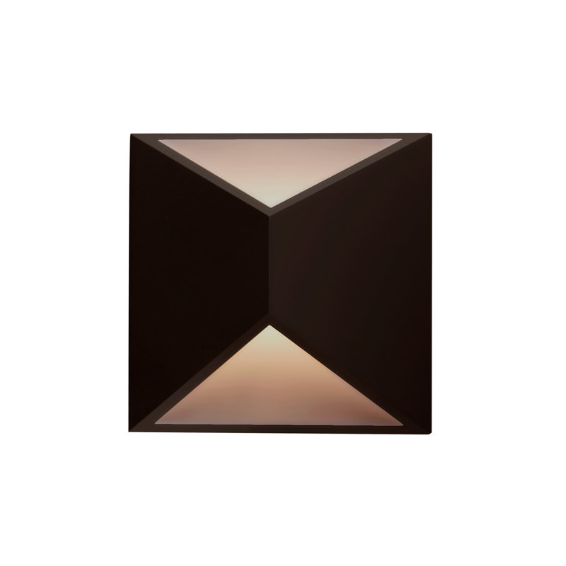 LED Wall Light, 7'' H x 7'' W x 3'' D, Bronze