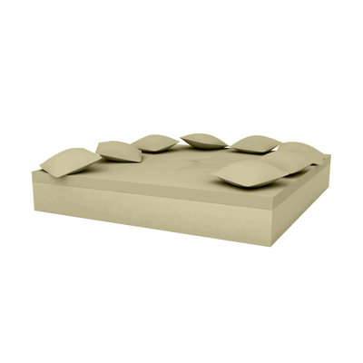 Jut - Lit froid - 8 coussins - 90,5 po x 90,5 po - base - beige