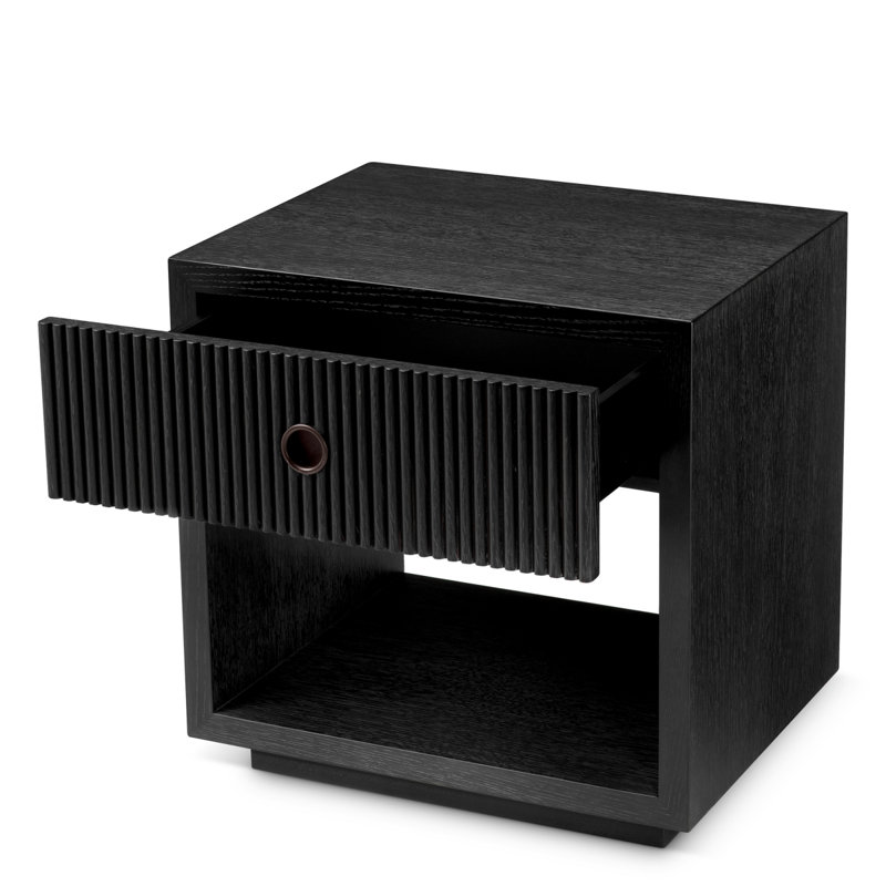 Nightstand Dimitrios, Charcoal Oak