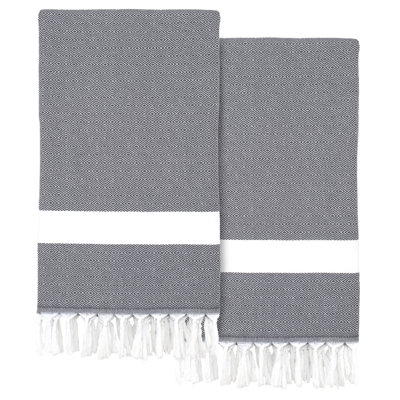 Ensemble de 2 serviettes en coton turc