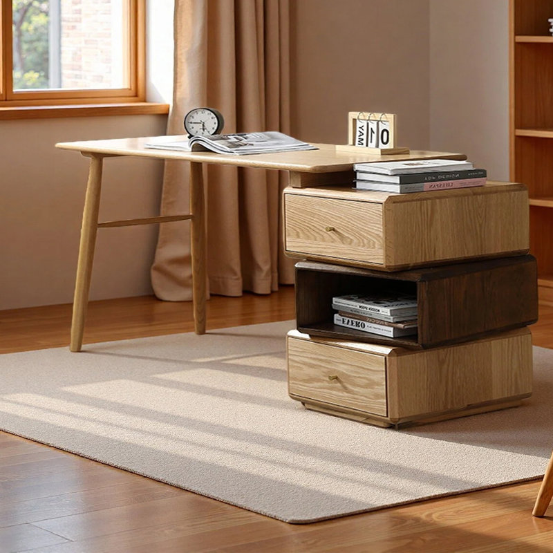 Bureau nordique minimaliste, H 28,35 po x l 55,12 po x P 19,69 po