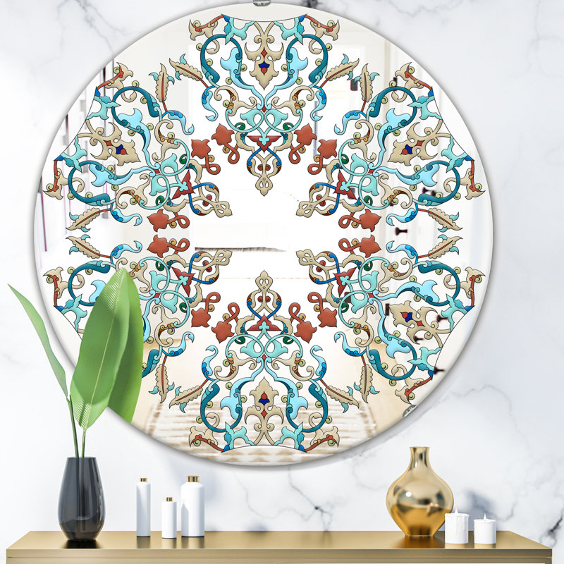 Miroir mural d'intersection Mid-Century, H 31,5 po x l po