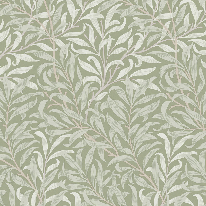William Morris At Home SS24 Floral Wallpaper Double Roll, Sage